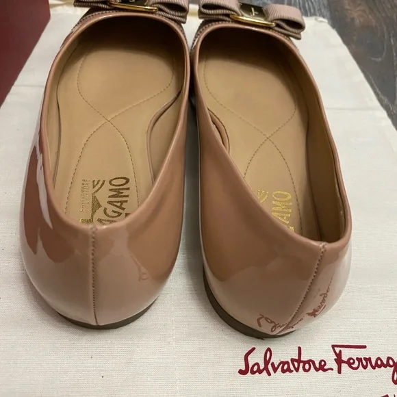 Salvatore Ferragamo Varina Patent Leather Ballet Flats - Picture 3 of 8